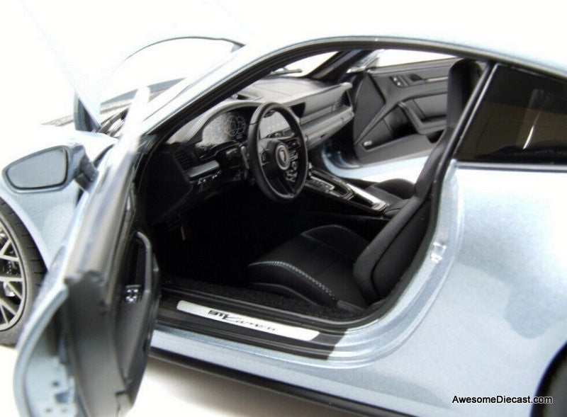 2024 Porsche 911 Carrera, Polar Silver Metallic 1:18 Diecast Model Car by Norev