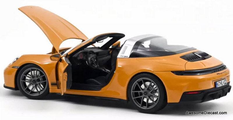 2024 Porsche 911 Targa, Bahama Yellow 1:18 Diecast Model Car by