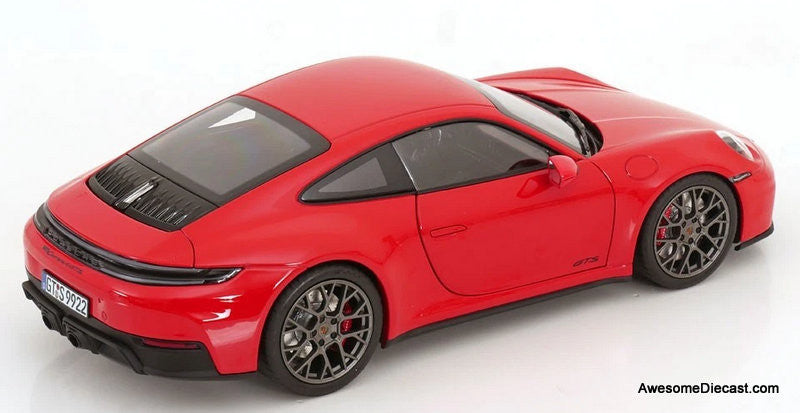 2024 Porsche 911 Carrera 4 GTS, Guards Red 1:18 Diecast Model Car
