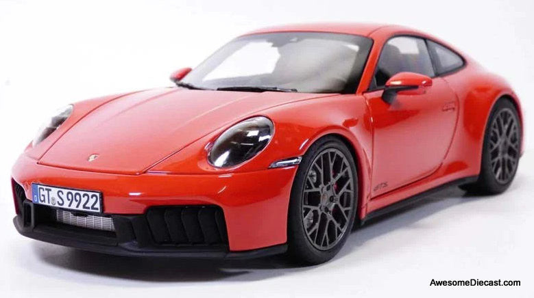 2024 Porsche 911 Carrera 4 GTS, Guards Red 1:18 Diecast Model Car