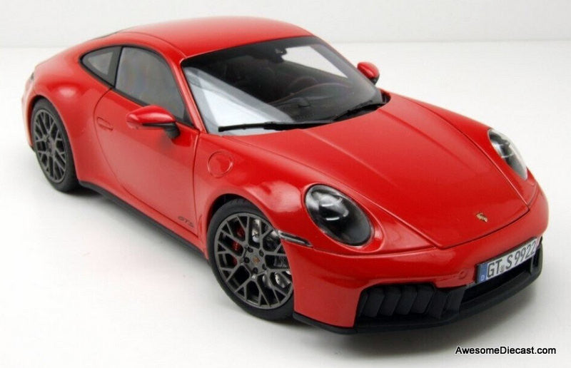 2024 Porsche 911 Carrera 4 GTS, Guards Red 1:18 Diecast Model Car by Norev