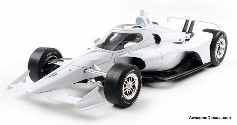 2025 NTT INDYCAR Series, Blank White Autograph Car (Super Speedway Confirguration) 1:18 Diecast Model Car by IXO