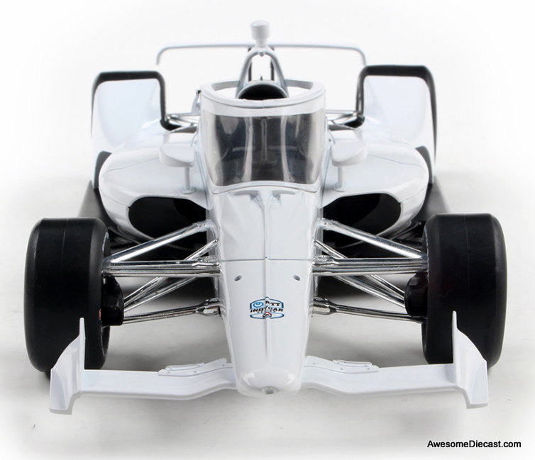 2025 NTT INDYCAR Series, Blank White Autograph Car (Super Speedway Confirguration) 1:18 Diecast Model Car by IXO