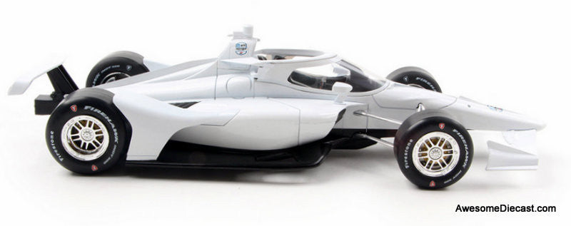 2025 NTT INDYCAR Series, Blank White Autograph Car (Super Speedway Confirguration) 1:18 Diecast Model Car by IXO