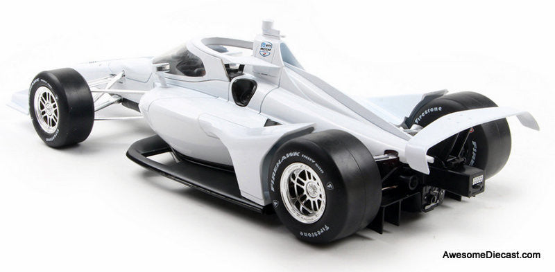 2025 NTT INDYCAR Series, Blank White Autograph Car (Super Speedway Confirguration) 1:18 Diecast Model Car by IXO