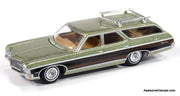1970 Chevrolet Kingswood Estate, Green Mist Metallic 1:64 Diecast Model Car by Auto World