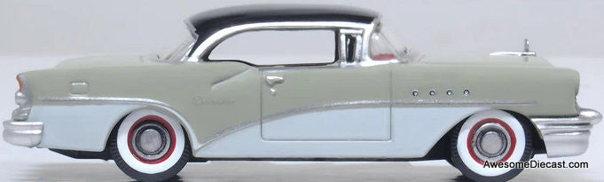 Oxford Diecast 1:87 1955 Buick Century, Carlsbad Black/Windsor Grey/Dover White