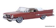 Oxford Diecast 1:87 1961 Chrysler 300 Convertible (Closed), Cinnamon/White