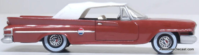 Oxford Diecast 1:87 1961 Chrysler 300 Convertible (Closed), Cinnamon/White