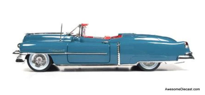 1953 Cadillac Eldorado Convertible, Tunis Blue 1:18 Diecast Model Car by Auto World