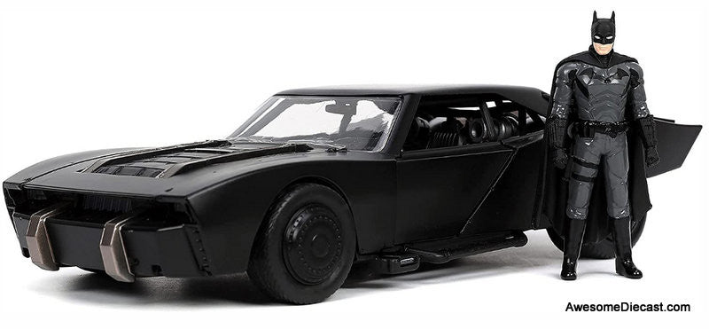 Jada 1:18 2022 The Batman Batmobile  w/Batman Figure & Working Lights