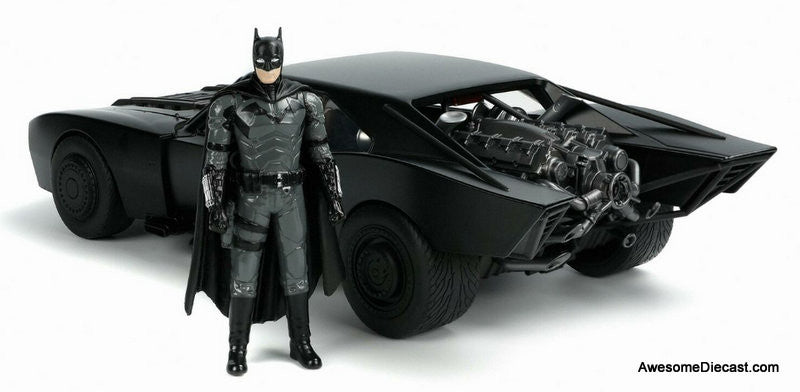 Jada 1:18 2022 The Batman Batmobile  w/Batman Figure & Working Lights