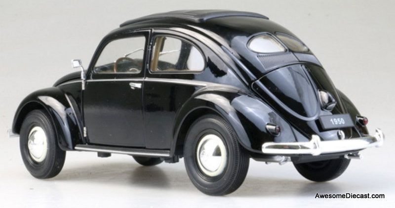 Volkswagen Classic Beetle, Black 1:18 Diecast Model Car by Welly