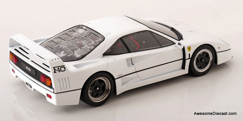 Ferrari F40, Brunie White 1:18 Diecast Model Car by KK Scale