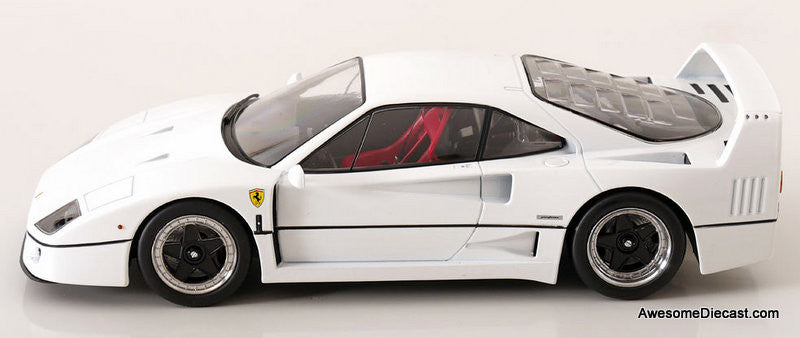 Ferrari F40 Brunie, White, 1:18 Diecast Model Car, by KK Scale
