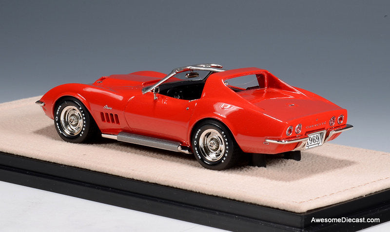 1969 Chevrolet Corvette L88 Coupe T Roof, Monza Red 1:43 Resin Cast Model Car by Stamp Models