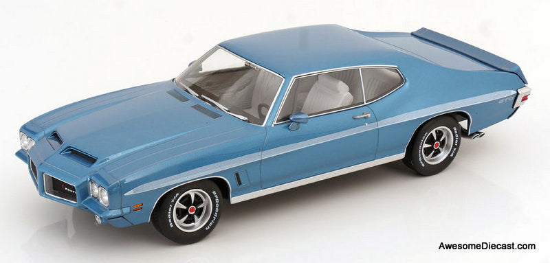 1972 Pontiac Lemans GTO, Metallic Blue 1:18 Diecast Model Car by KK Scale