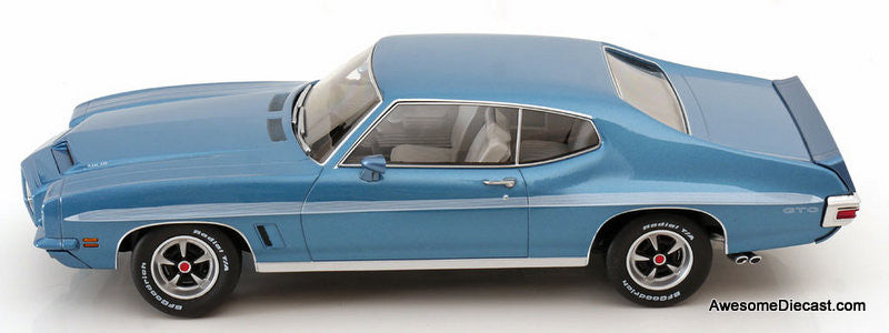 1972 Pontiac Lemans GTO, Metallic Blue 1:18 Diecast Model Car by KK Scale