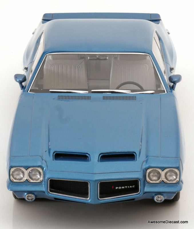 1972 Pontiac Lemans GTO, Metallic Blue 1:18 Diecast Model Car by KK Scale