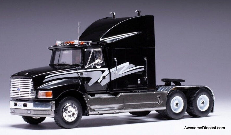 IXO 1:43 1990 Ford Aeromax Sleeper Tractor, Black/Silver