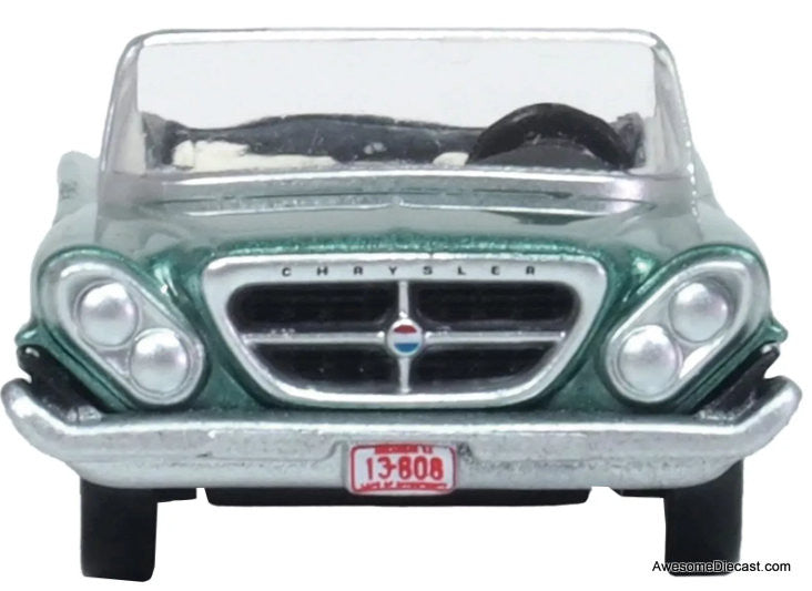 1961 Chrysler 300 Convertible, Pinewood Green 1:87 Diecast Model Car by Oxford Diecast