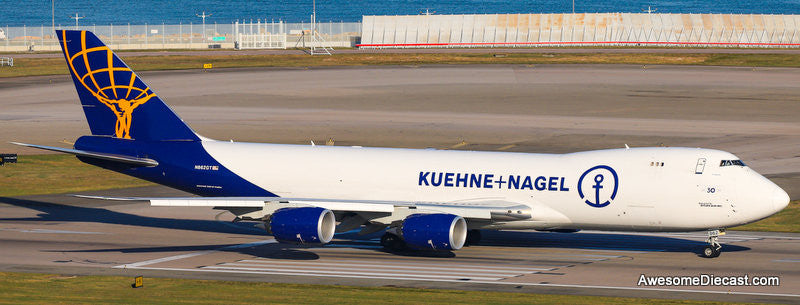 Boeing 747-8F: Atlas/Kuehne-Nagel (Reg #N862GT) 1:400 Diecast Model Plane by Gemini Jets