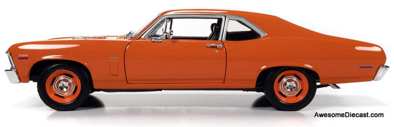1970 Chevrolet Nova SS, Orange 1:18 Diecast Model Car by Auto World