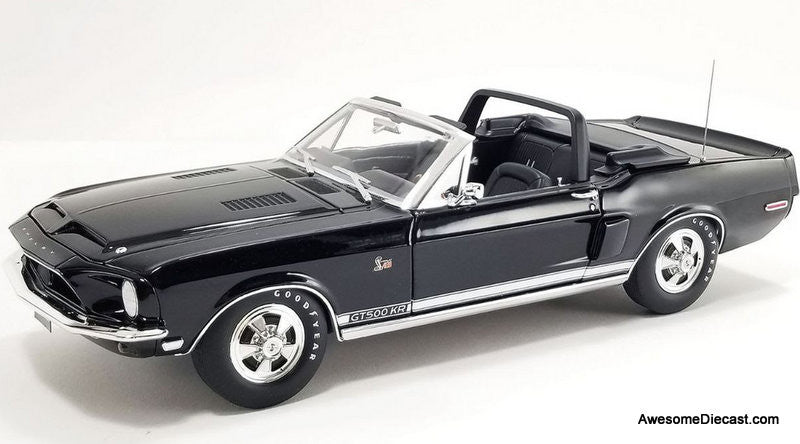 1968 Shelby GT500KR Convertible, Black 1:18 Diecast Model Car by ACME