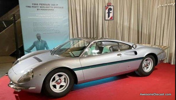 Masterpiece by AutoCult 1:43 1966 Ferrari 365p Posti, Silver