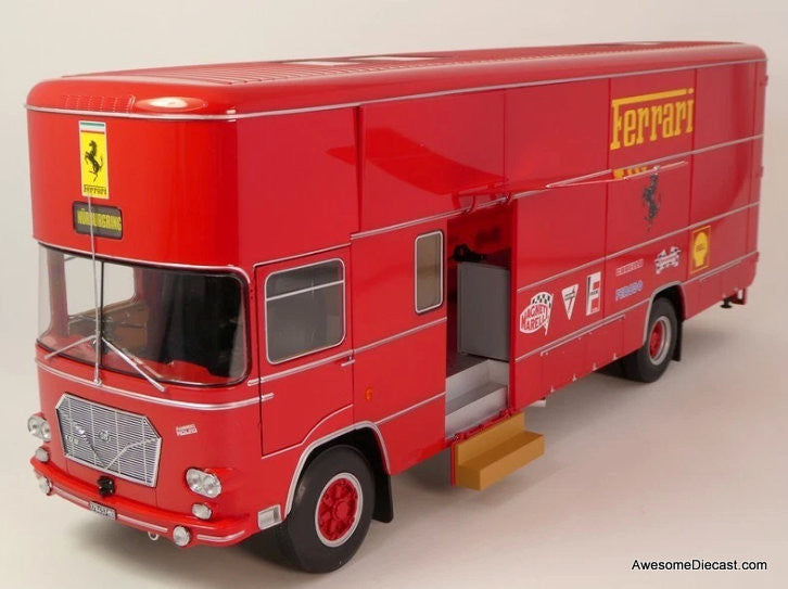 1967 Fiat OM 150 Rolfo Ferrari Race Team Transporter 1:18 Diecast