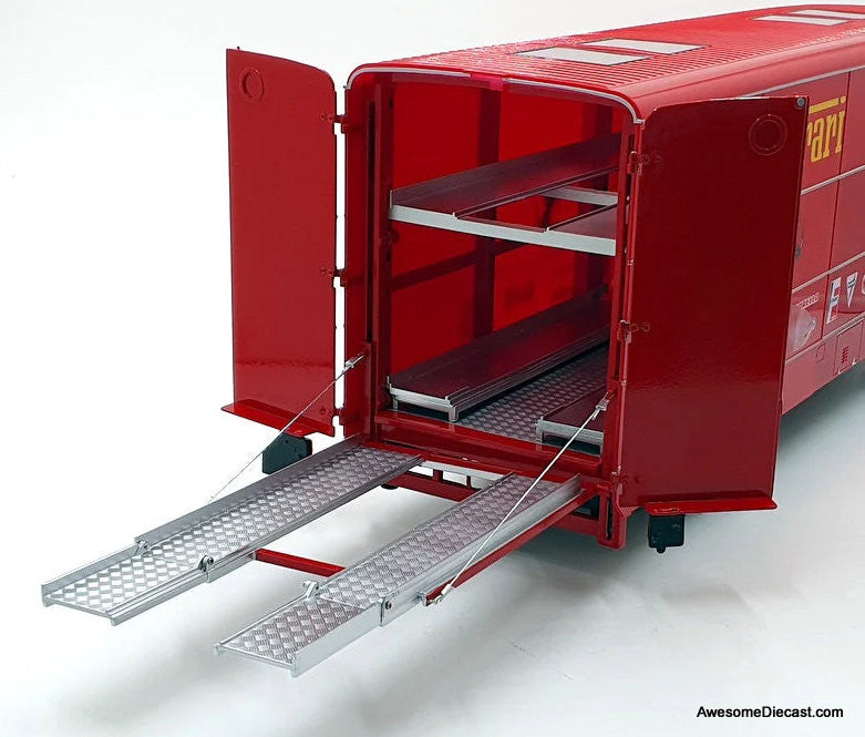 1967 Fiat OM 150 Rolfo Ferrari Race Team Transporter 1:18 Diecast Model Truck by CMR