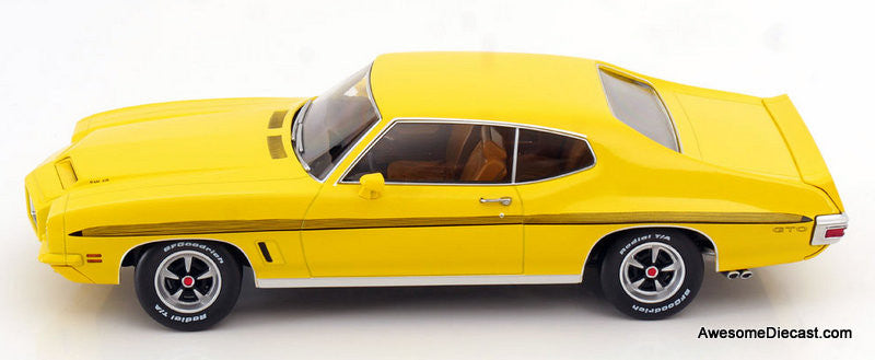 1972 Pontiac Lemans GTO, Yellow 1:18 Diecast Model Car by KK Scale