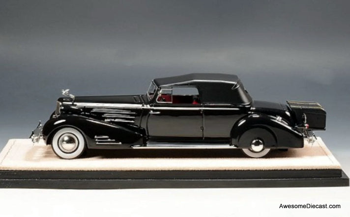 Stamp Models 1:43 1934 Cadillac 452D V16 Victoria Convertible (Roof Up), Black