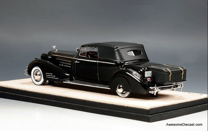 Stamp Models 1:43 1934 Cadillac 452D V16 Victoria Convertible (Roof Up), Black