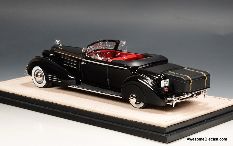 Stamp Models 1:43 1934 Cadillac 452D V16 Victoria Convertible (Roof Down), Black