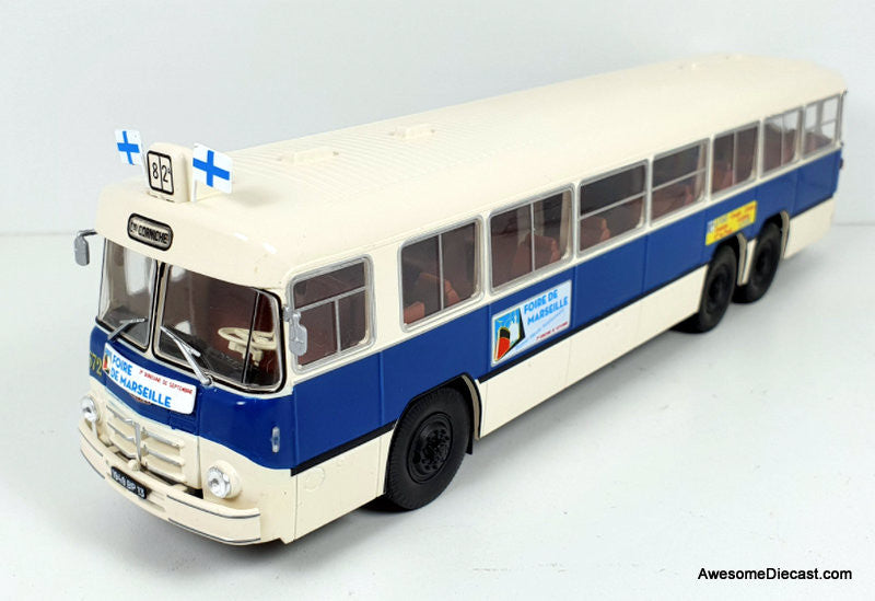 Hatchette 1:43 1954 Berliet PBR 10 6x2: RTM Buses Marseille Fair, France
