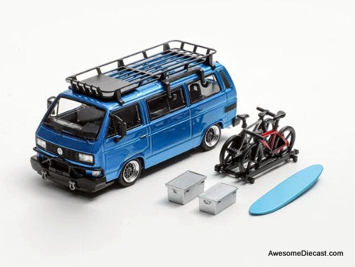 Volkswagen T3 Low Rider Bus w/Accessories 1:64 Diecast Model Car by Mortal