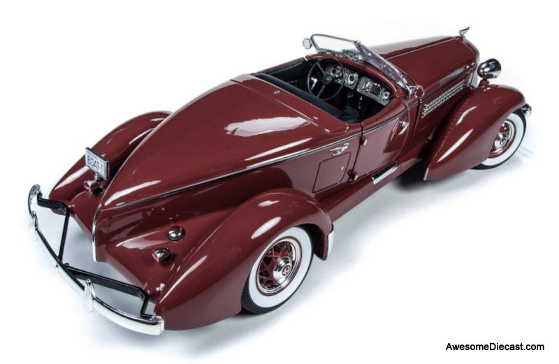 1935 Auburn 851 Speedster, Burgundy 1:18 Diecast Model Car by Auto World