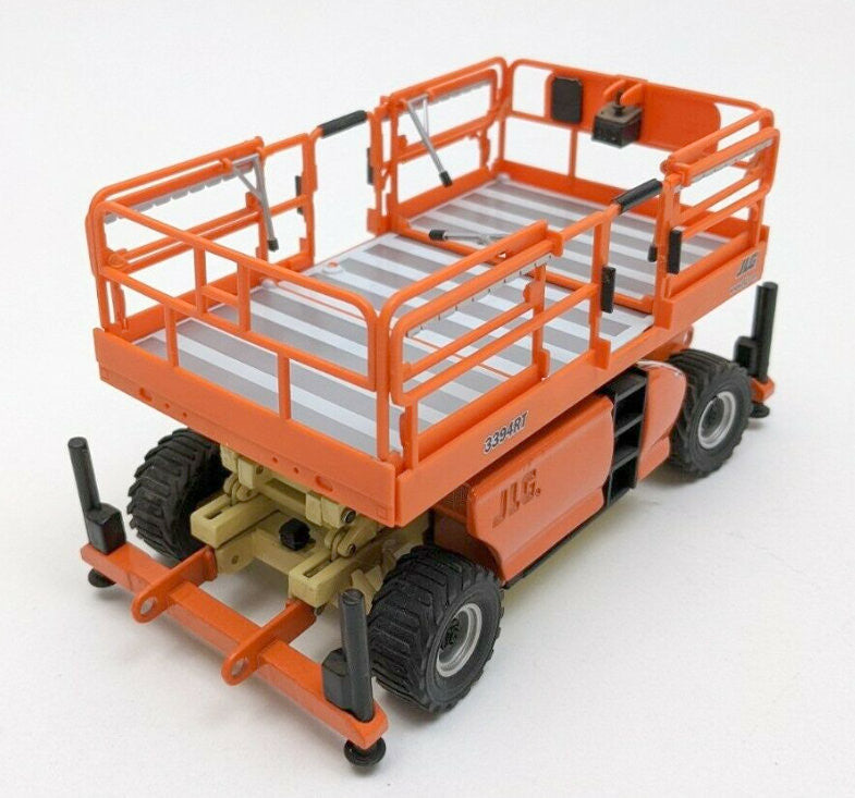RARE!! JLG 1:32 3394RT Rough Terrain Scissor Lift, Orange