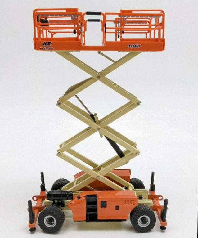 RARE!! JLG 1:32 3394RT Rough Terrain Scissor Lift, Orange