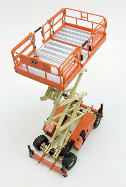 RARE!! JLG 1:32 3394RT Rough Terrain Scissor Lift, Orange