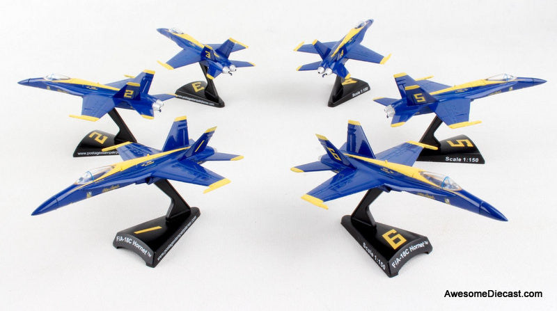 Blue Angel 6 Piece Gift Set 1:150 Diecast Model Plane by Postage Stamp