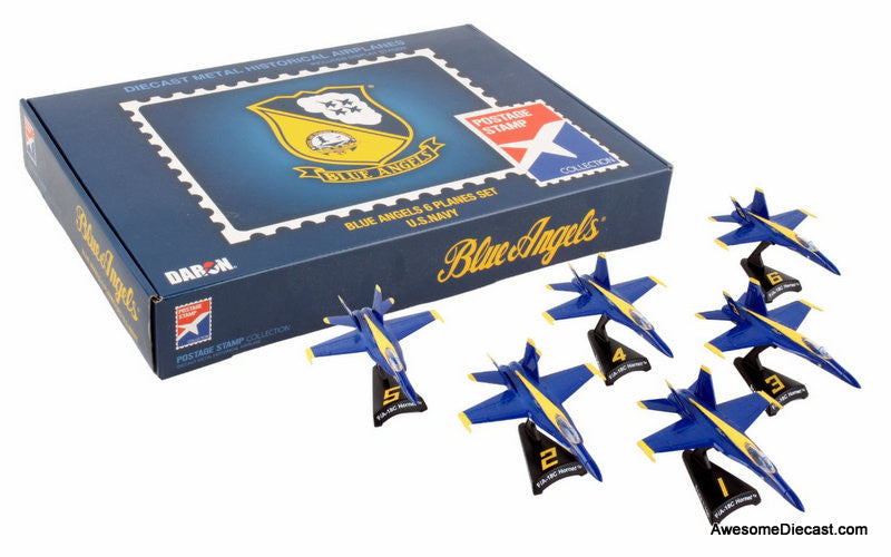 Blue Angel 6 Piece Gift Set 1:150 Diecast Model Plane by Postage Stamp