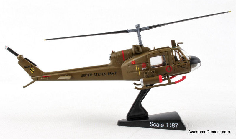 Postage Stamp 1:87 Bell UH-1C US Army Huey Gunship: 1st Cavalry Division