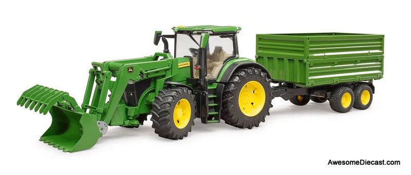 Bruder 1:16 John Deere 7R 350 w/Front Loader & Tipping Trailer