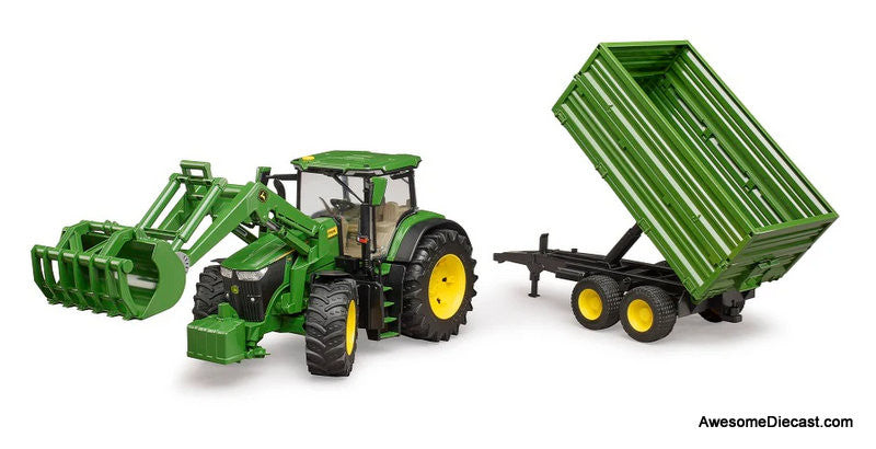 Bruder 1:16 John Deere 7R 350 w/Front Loader & Tipping Trailer
