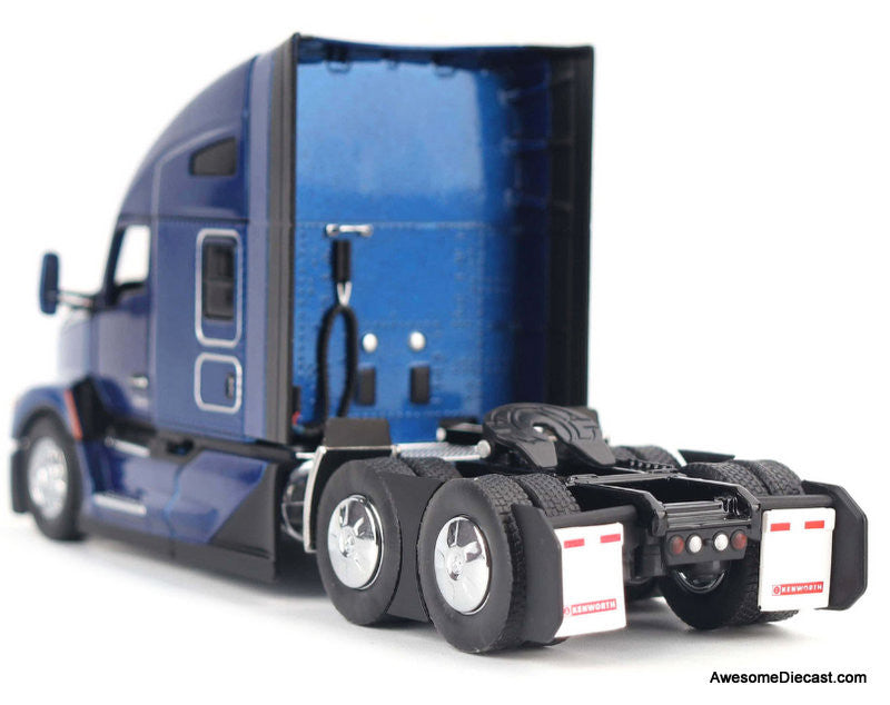 Diecast Masters 1:50 Kenworth T680 High Roof Sleeper Tractor, Deep Cerulean Blue