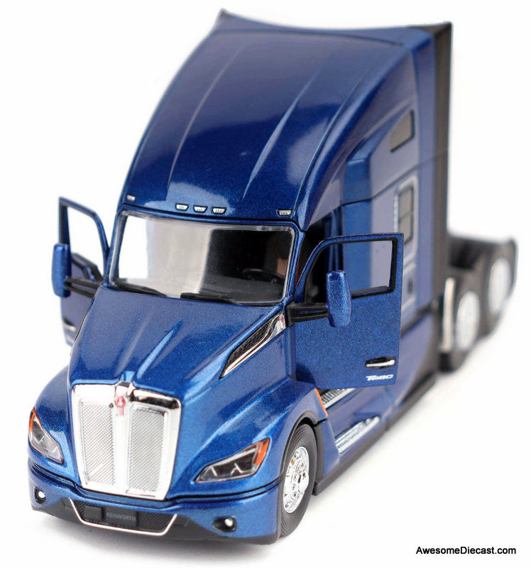 Diecast Masters 1:50 Kenworth T680 High Roof Sleeper Tractor, Deep Cerulean Blue