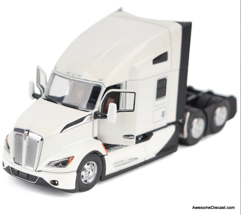 Diecast Masters 1:50 Kenworth T680 High Roof Sleeper Tractor, Pearlescent White