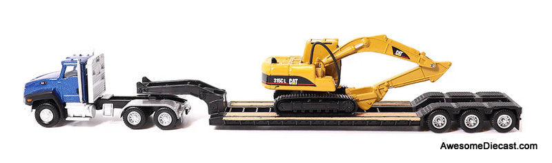 Diecast Masters 1:87 Cat CT660 Day Cab Tractor w/Lowboy Trailer & Cat 315C L Hydraulic Excavator
